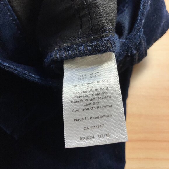 Talbots Navy Velvet Jeans Size 10P Curvy - Picture 3 of 4